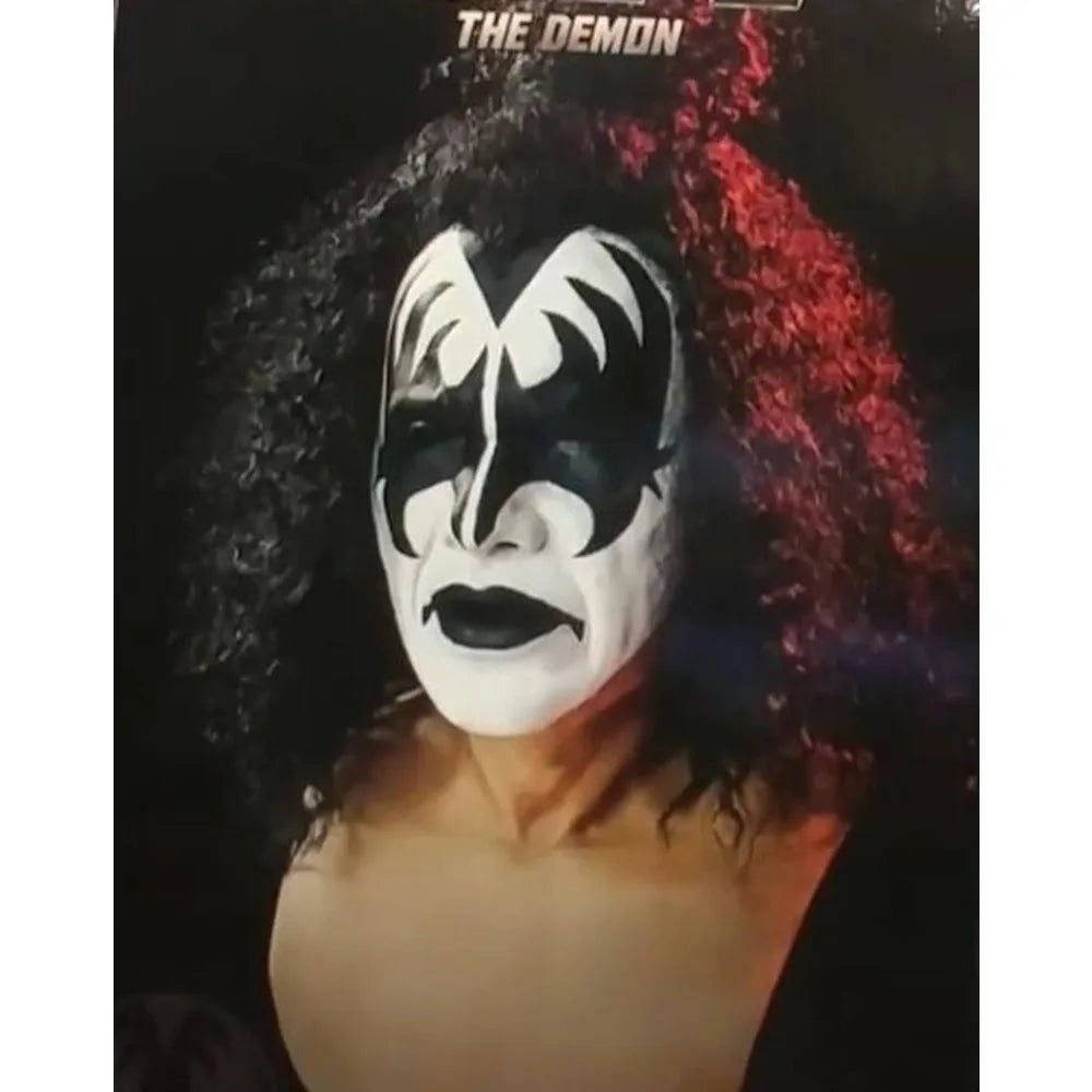 Masque Perruque Le Démon de KISS Noir Rouge