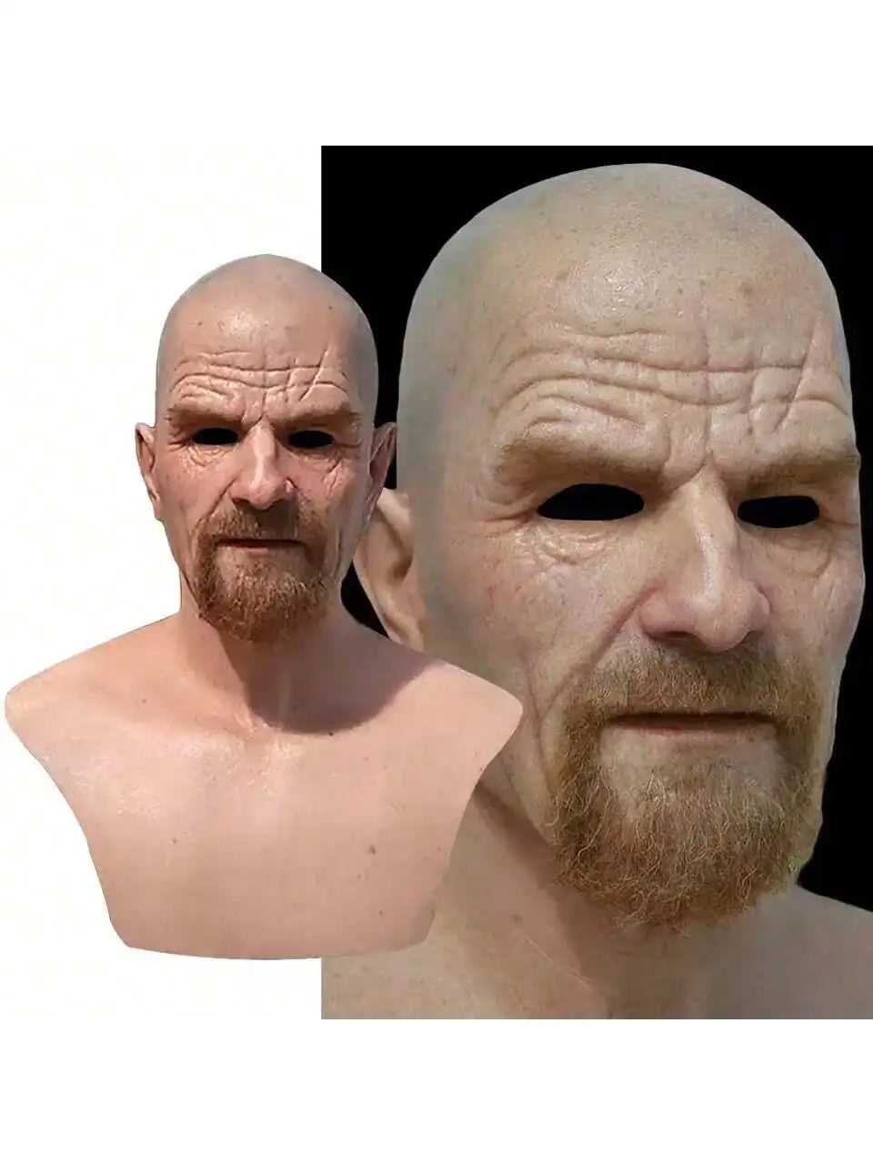 Masque Réaliste en Silicone de Vieil Homme Chauve