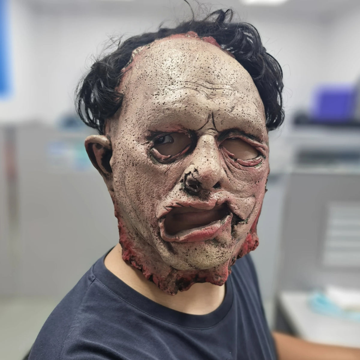 Masque d'Horreur en Latex Visage Écorché Réaliste