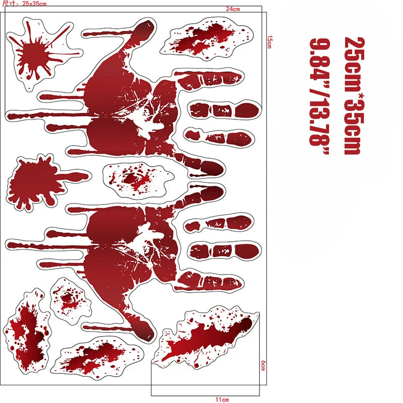 Autocollants d'Halloween Horreur "You're Next" et Mains