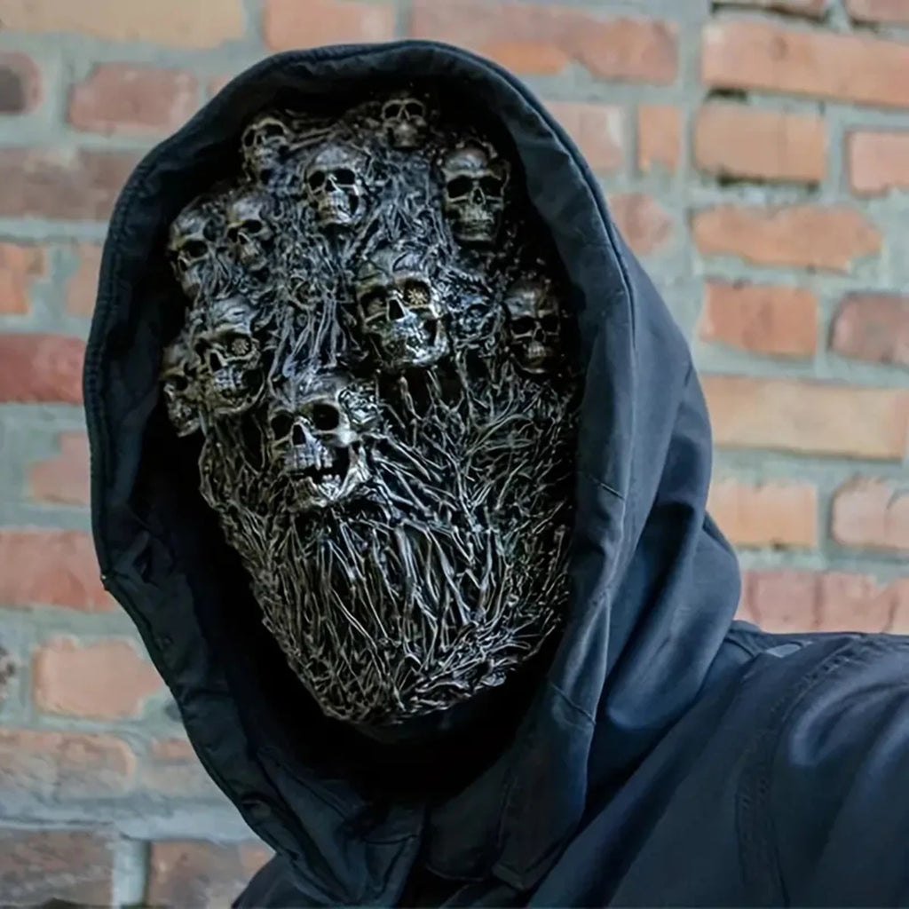 Masque d'Horreur en Résine à Crânes et Branchages