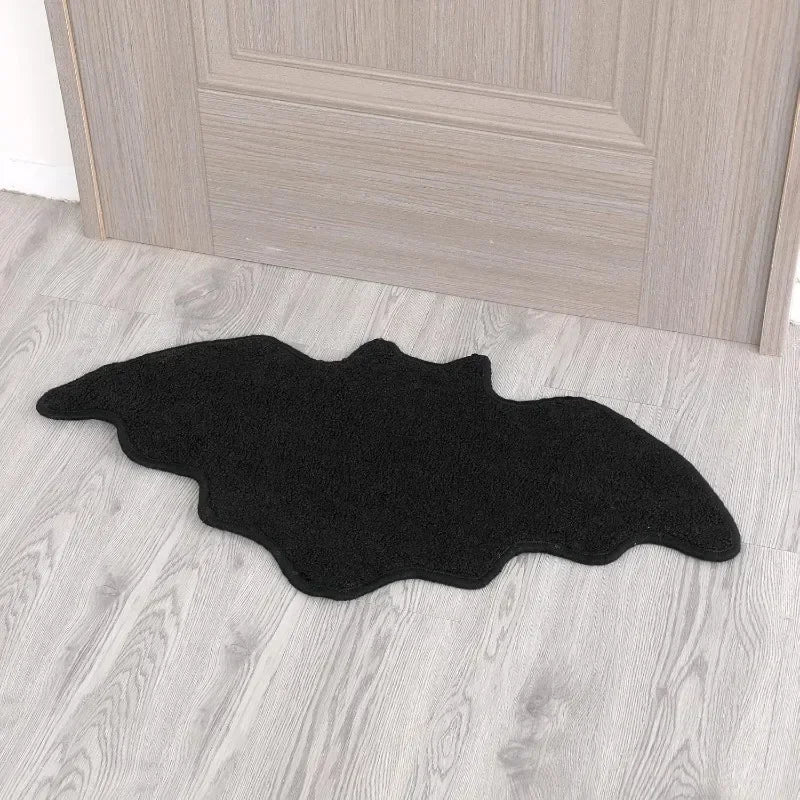 Tapis d'Intérieur Chauve-Souris Squelette Noir