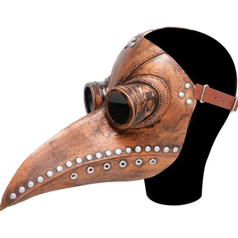 Masque de Peste Steampunk en Simili Cuir Noir