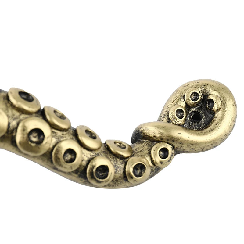 Poignée de Porte en Bronze Antique à Tentacule de Poulpe