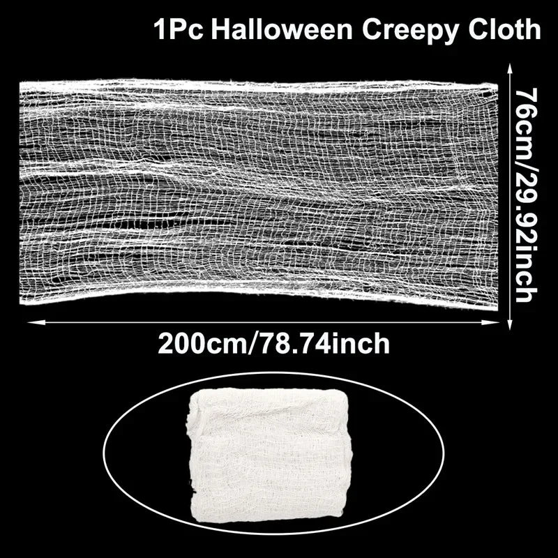 Gaze Effrayante Blanche Déchirée pour Halloween