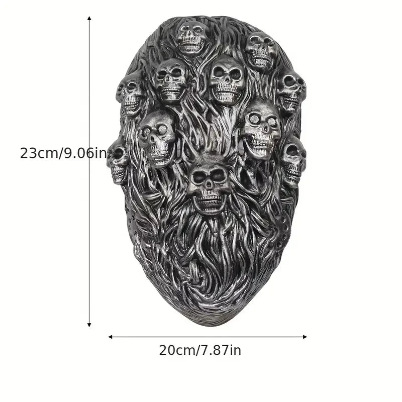 Masque d'Horreur en Résine à Crânes et Branchages
