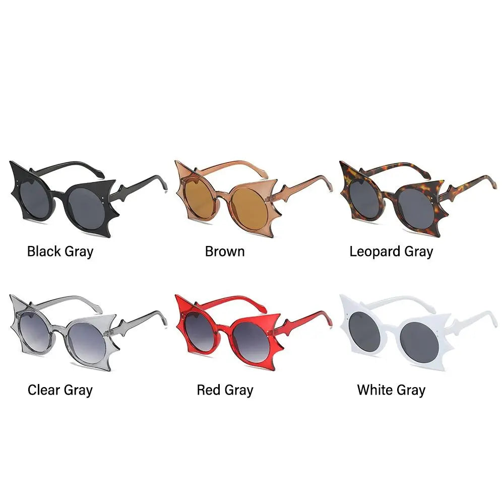 Lunettes de Soleil à Ailes de Chauve-Souris Noires Gothiques