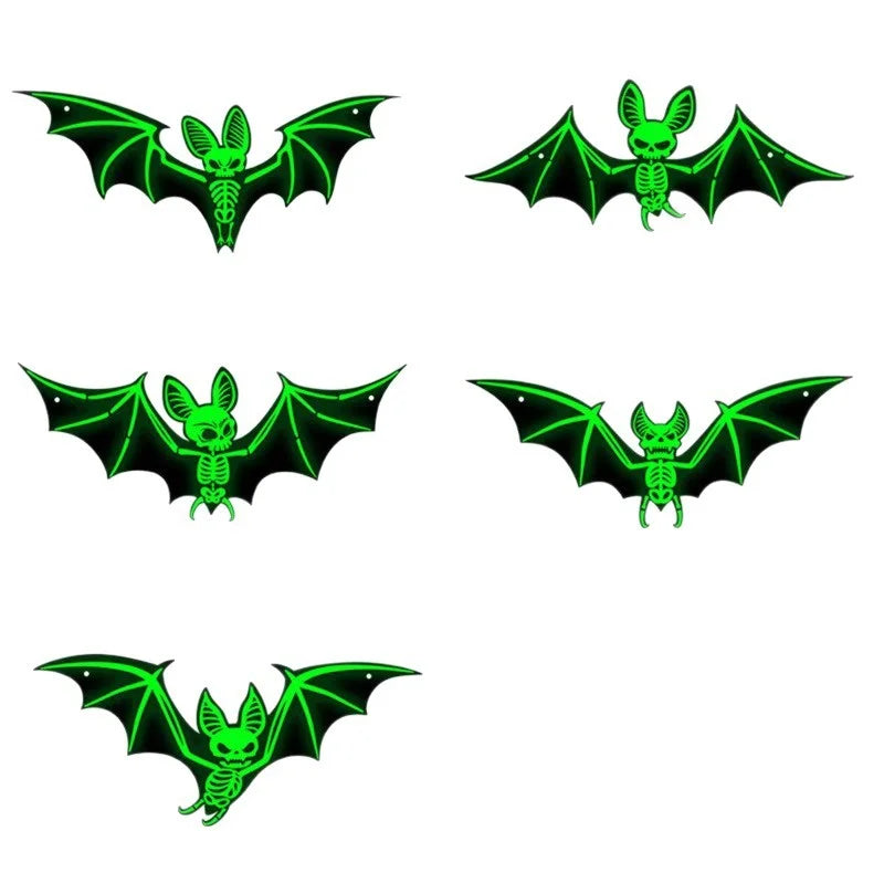 50 Chauves-Souris Squelettes Luminescentes d'Halloween