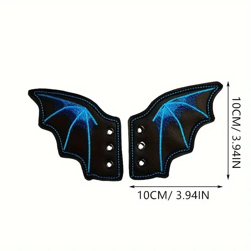Ailes de Chauve-Souris pour Bottes, Noir Mat ou Scintillant