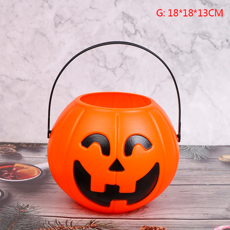 Seau et Pots Citrouille d'Halloween Orange