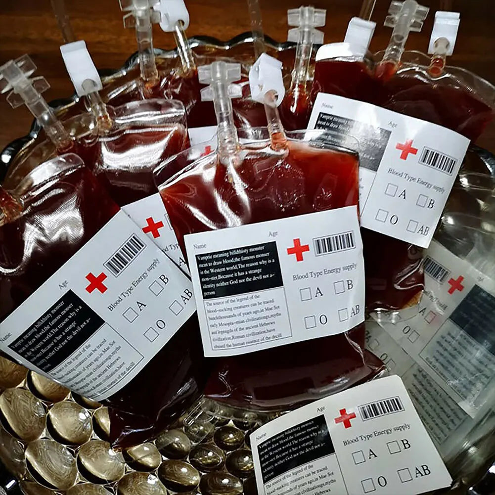 Poche à Boisson Type Sang Réutilisable pour Halloween
