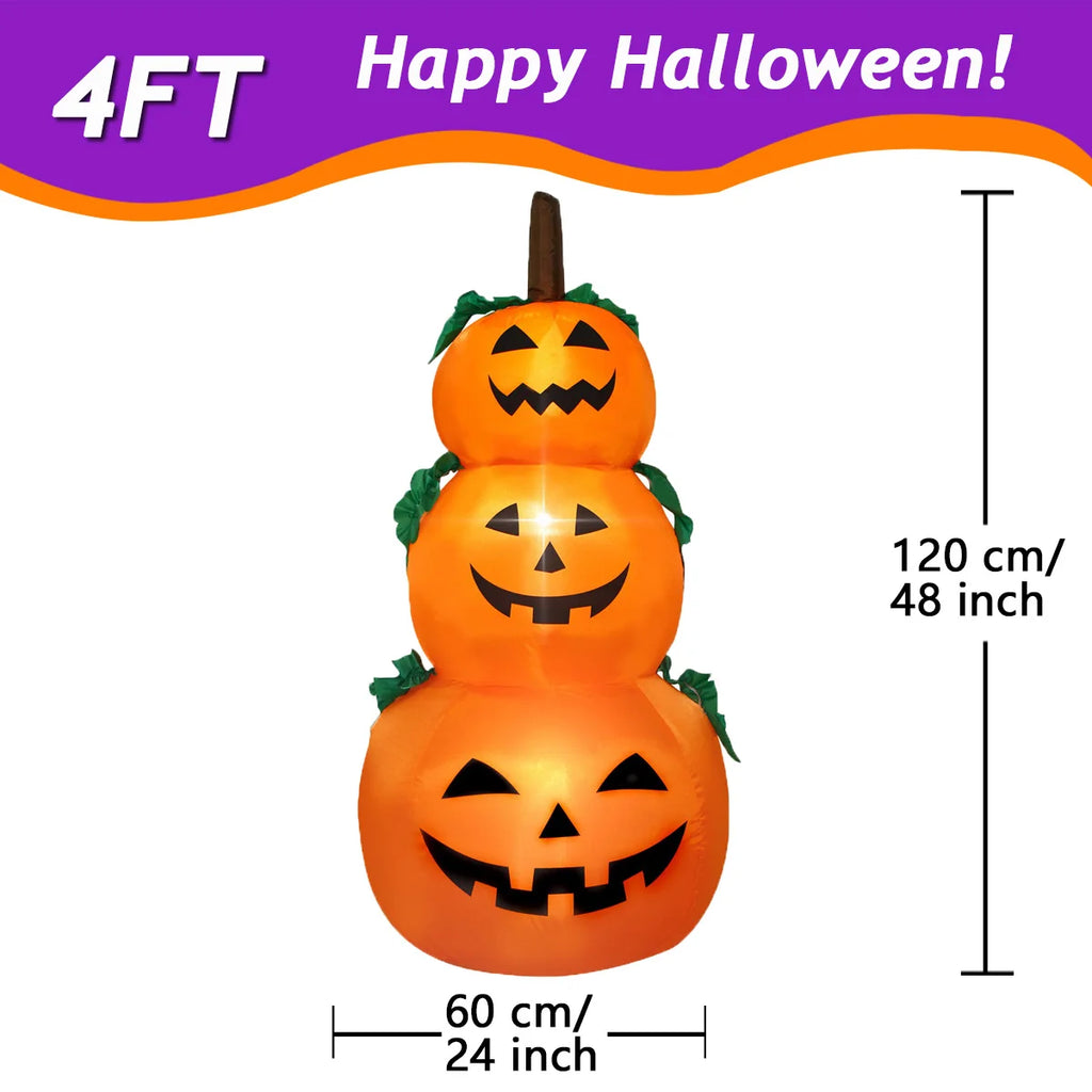 Fantôme Gonflable d'Halloween avec Chapeau de Sorcier