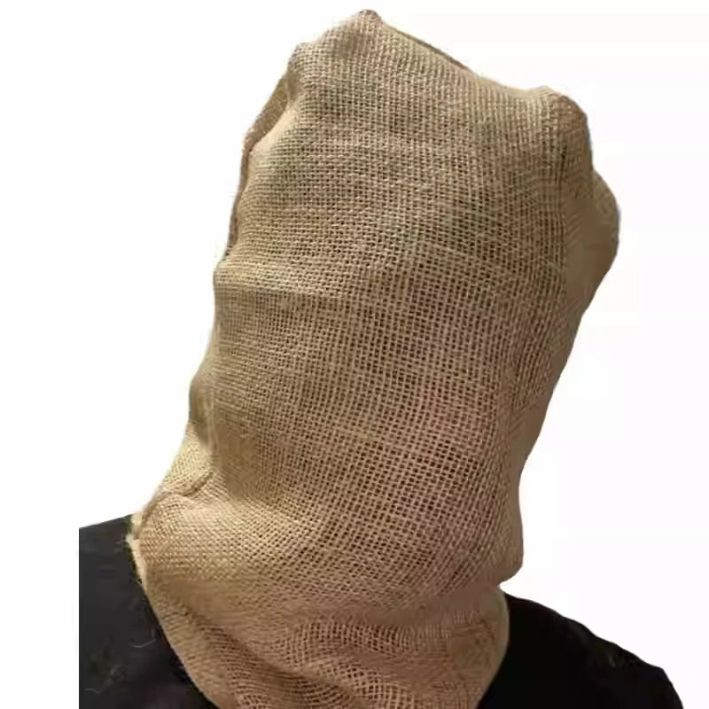 Masque Horreur en Toile de Jute avec Larme Noire