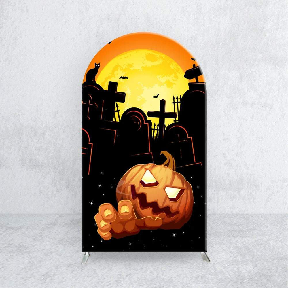 Jeu de 3 Housses Arches Halloween Citrouilles Sorcière