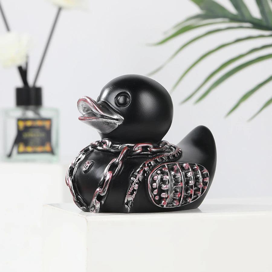 Canard de Bain Gothique Punk en Caoutchouc Noir