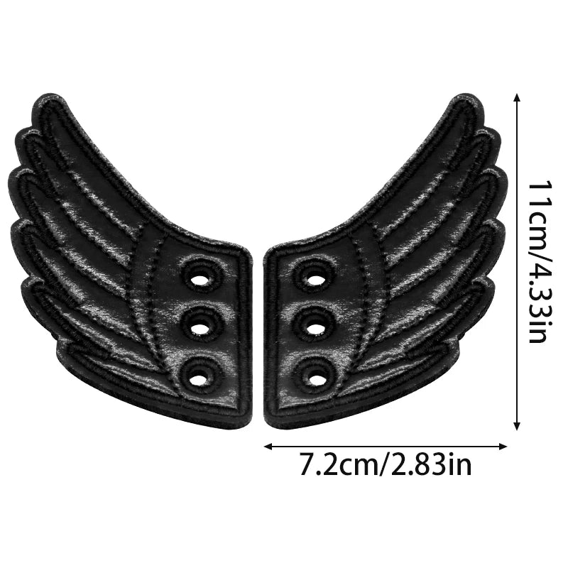 Ailes de Chauve-Souris pour Bottes, Noir Mat ou Scintillant
