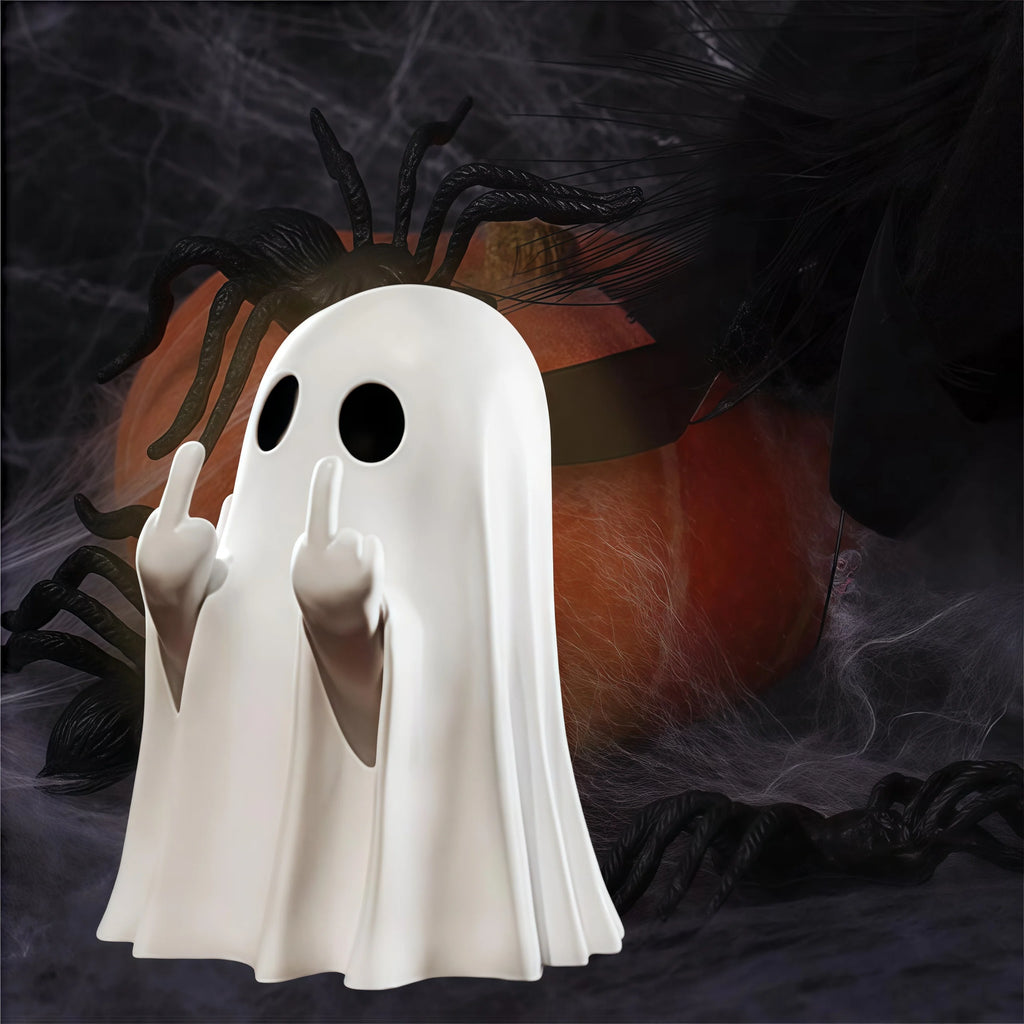 Figurine Fantôme Blanc en Résine Geste Impertinent