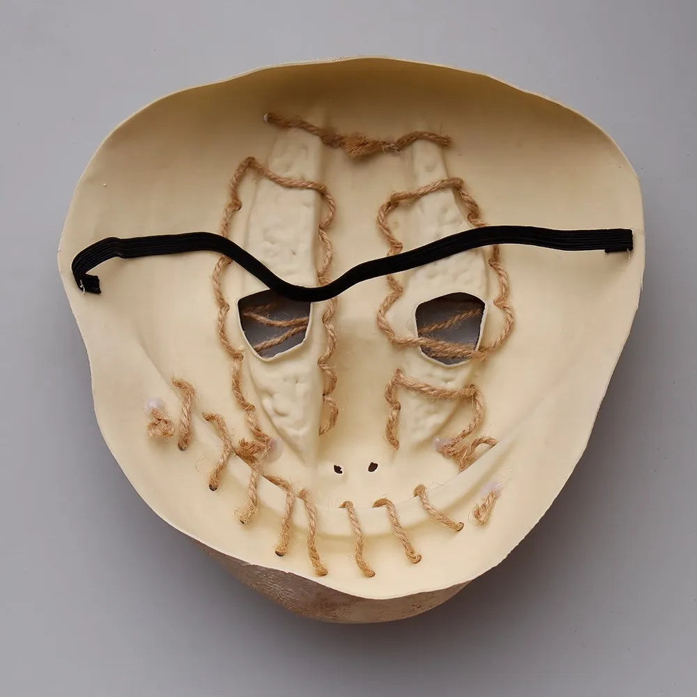 Masque d'Horreur Clown Cousu en Corde Effet Vieilli