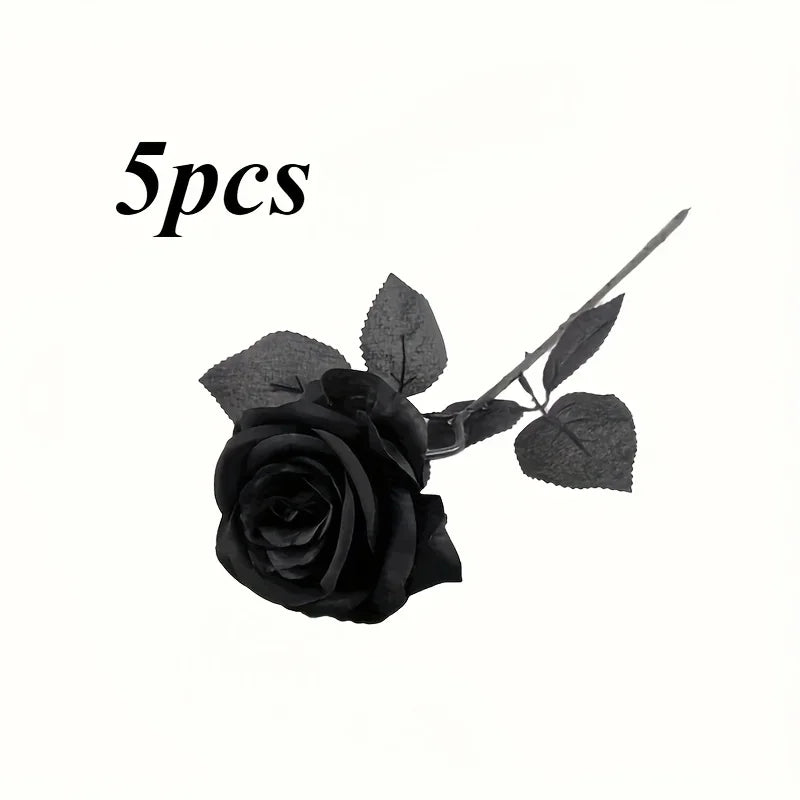 Bouquet de Roses Artificielles Noires Modernes