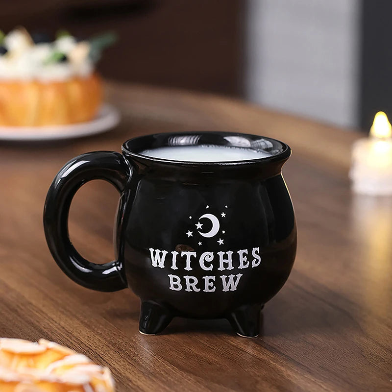 Tasse Chaudron Noire en Céramique Witches Brew