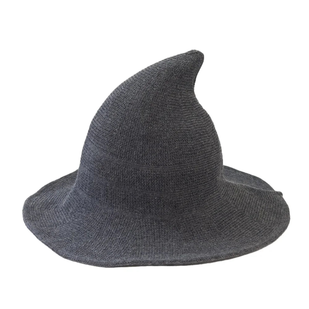 Chapeau de Sorcière en Maille Rouge Bordeaux