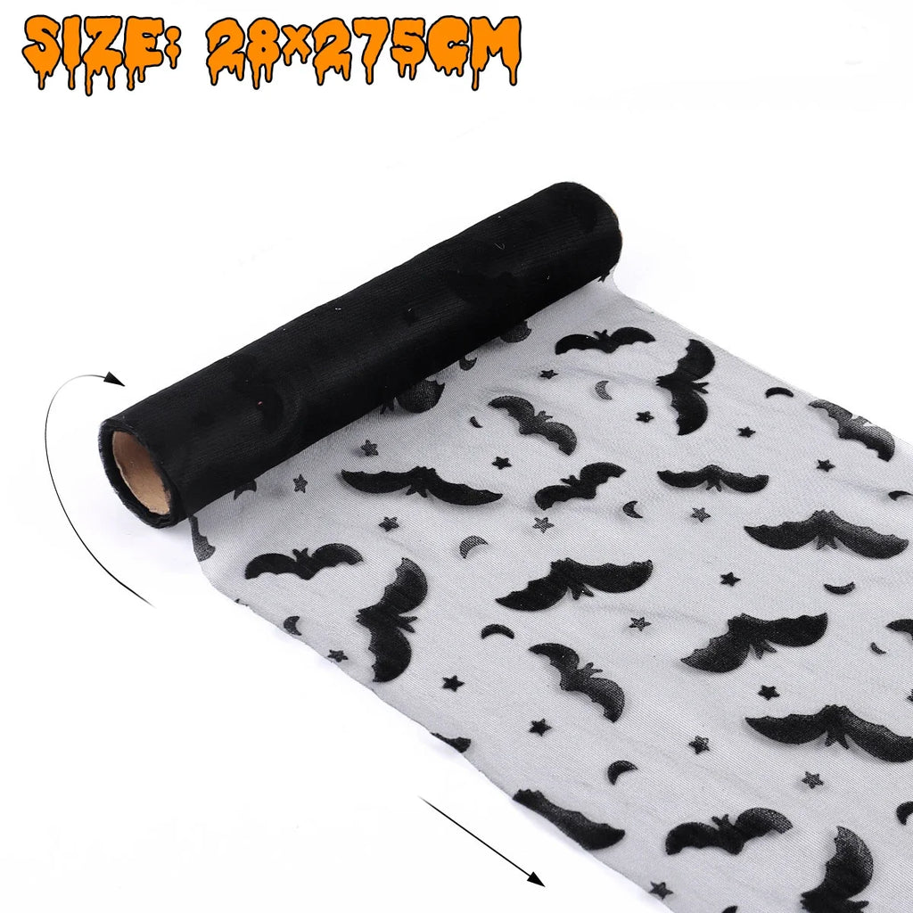 Lot de 6 Rouleaux d'Étoffes d'Halloween Toiles d'Araignée