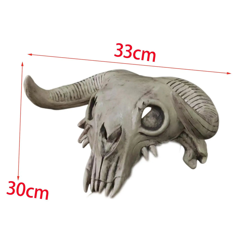 Masque Crâne Chamanique avec Cornes Géantes