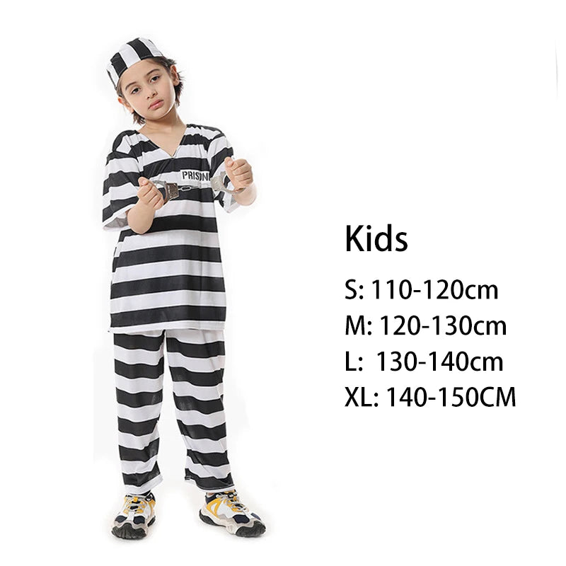 Déguisement de Prisonnier Orange ou Rayé Adulte Enfant