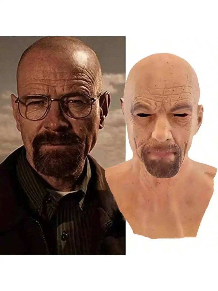 Masque Réaliste en Silicone de Vieil Homme Chauve