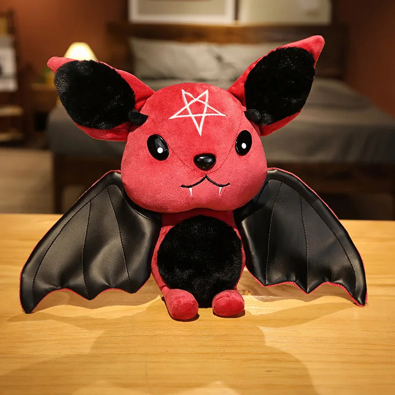 Peluche Chauve-Souris Gothique à Pentagramme et Lune