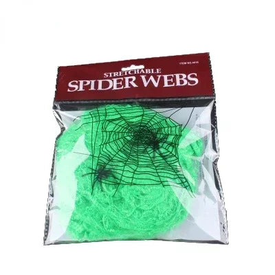 Toile d'Araignée Halloween Multi-Couleur avec Araignées