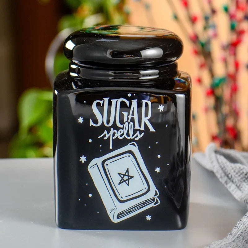 Bocaux de Cuisine Magiques Noir pour Café, Thé, Sucre