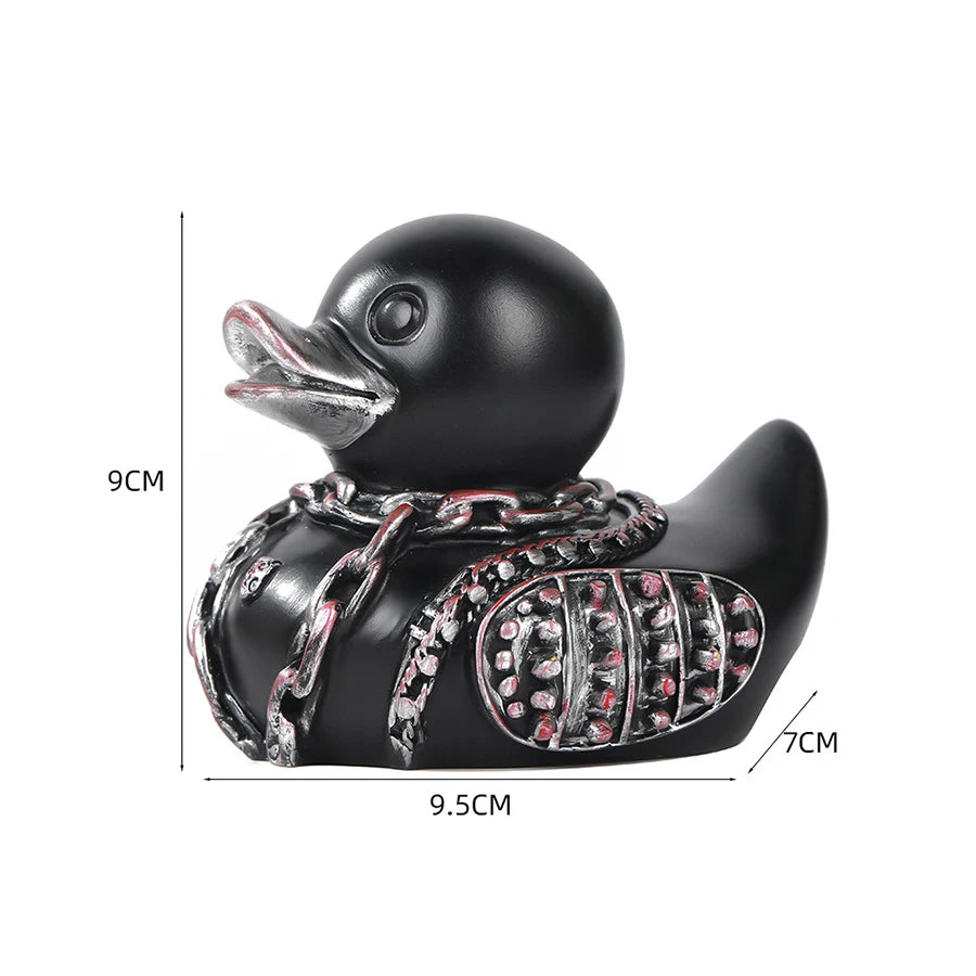 Canard de Bain Gothique Punk en Caoutchouc Noir