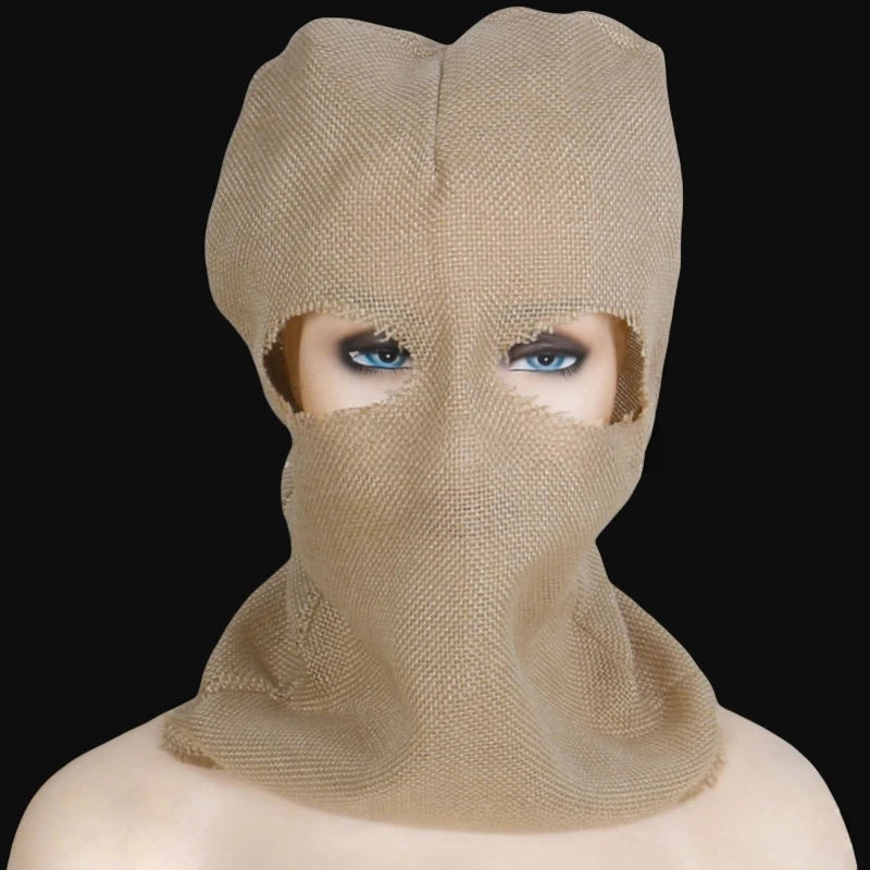 Masque Horreur en Toile de Jute avec Larme Noire