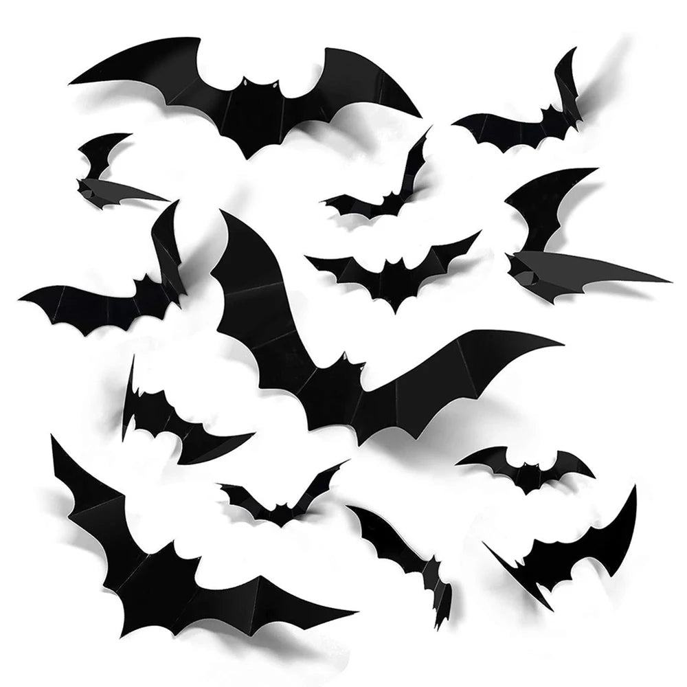 120 Stickers Muraux Chauves-Souris 3D