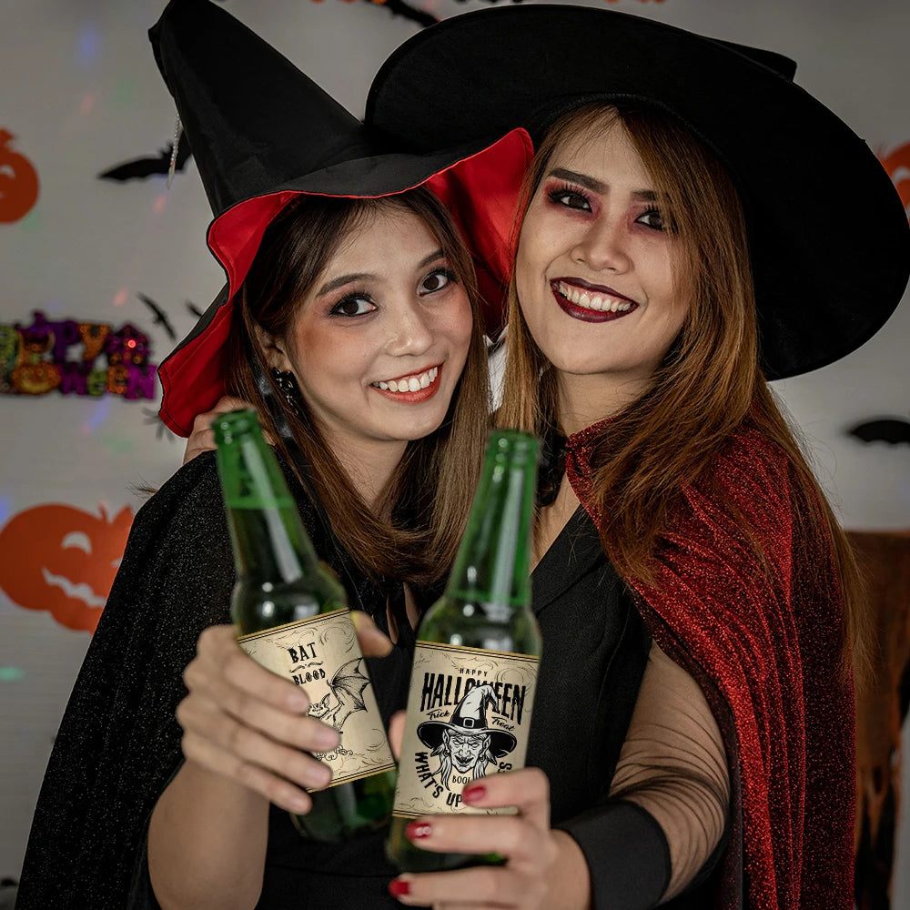 Fioles d'Apothicaire Vintage Halloween à Effet Vieilli