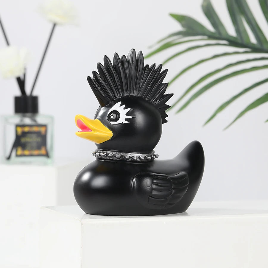 Canard de Bain Gothique Punk en Caoutchouc Noir