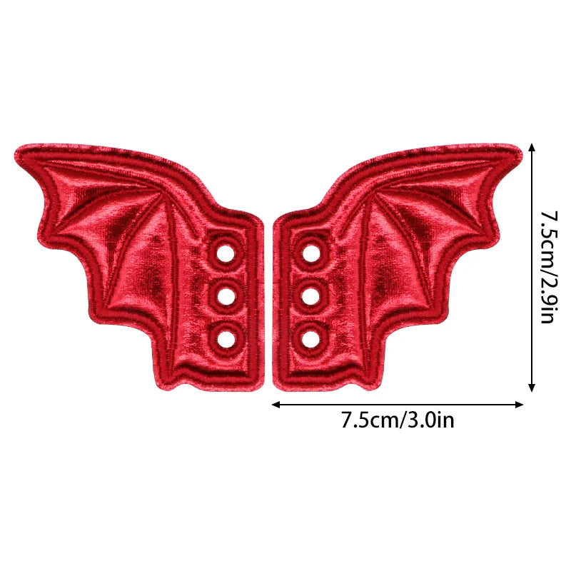 Ailes de Chauve-Souris pour Bottes, Noir Mat ou Scintillant