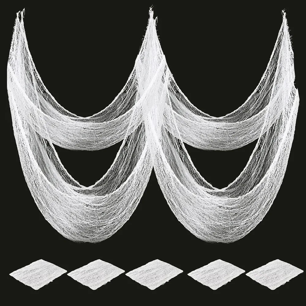 Tissu Hanté Noir Déchiré pour Halloween
