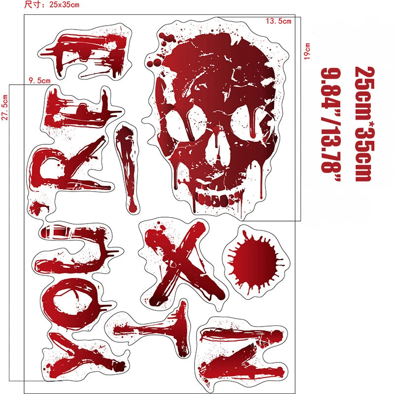 Autocollants d'Halloween Horreur "You're Next" et Mains