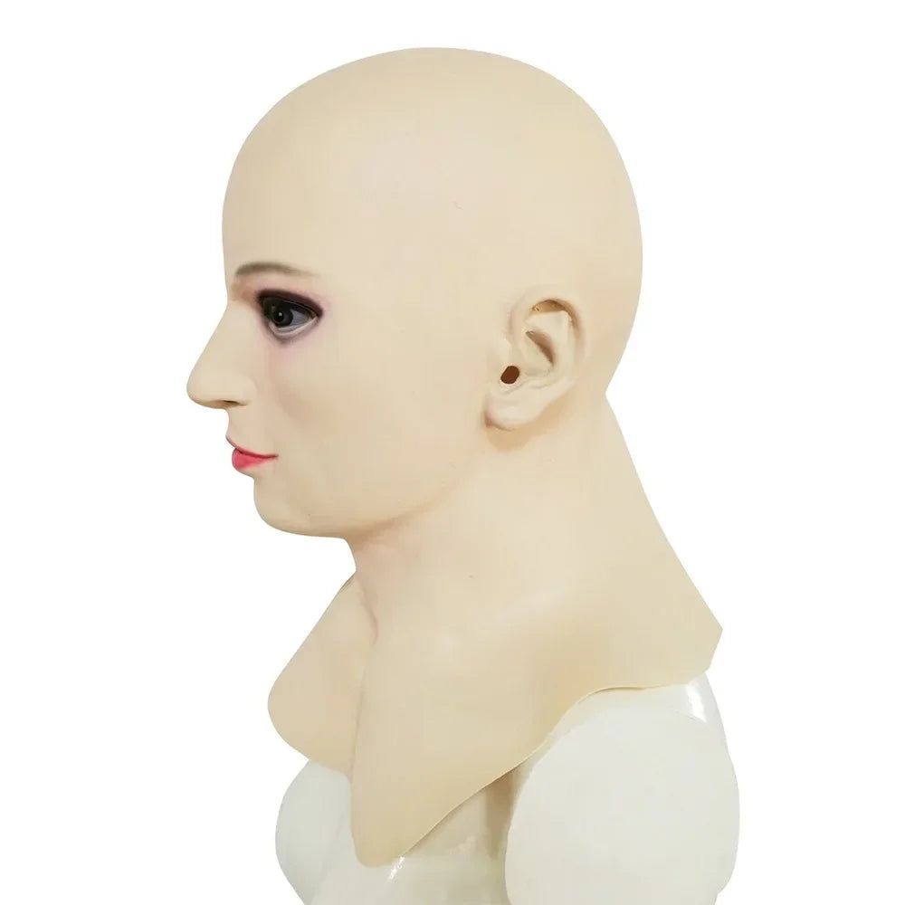 Masque Intégral en Silicone Réaliste Visage Maquillé