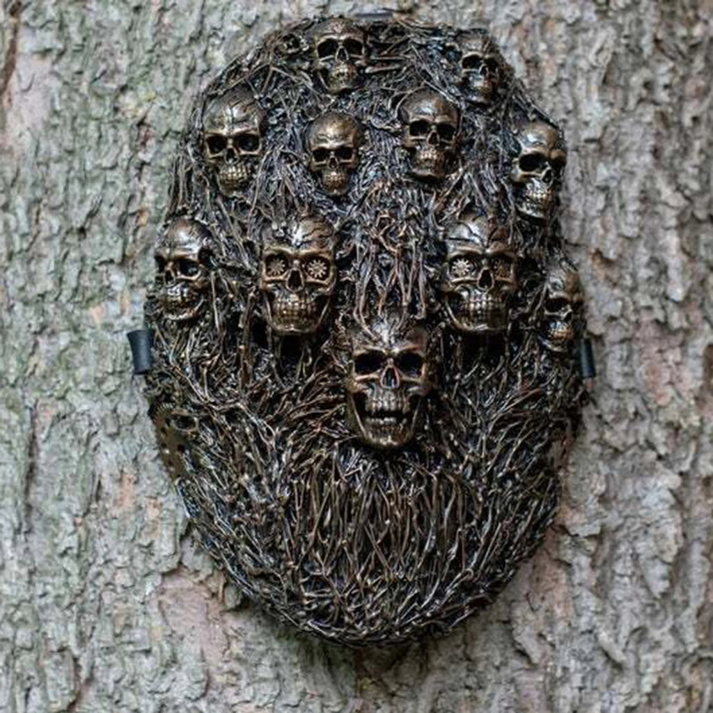 Masque d'Horreur en Résine à Crânes et Branchages