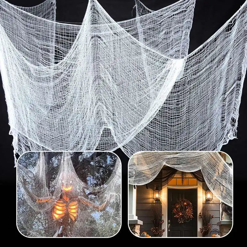 Gaze Effrayante Blanche Déchirée pour Halloween