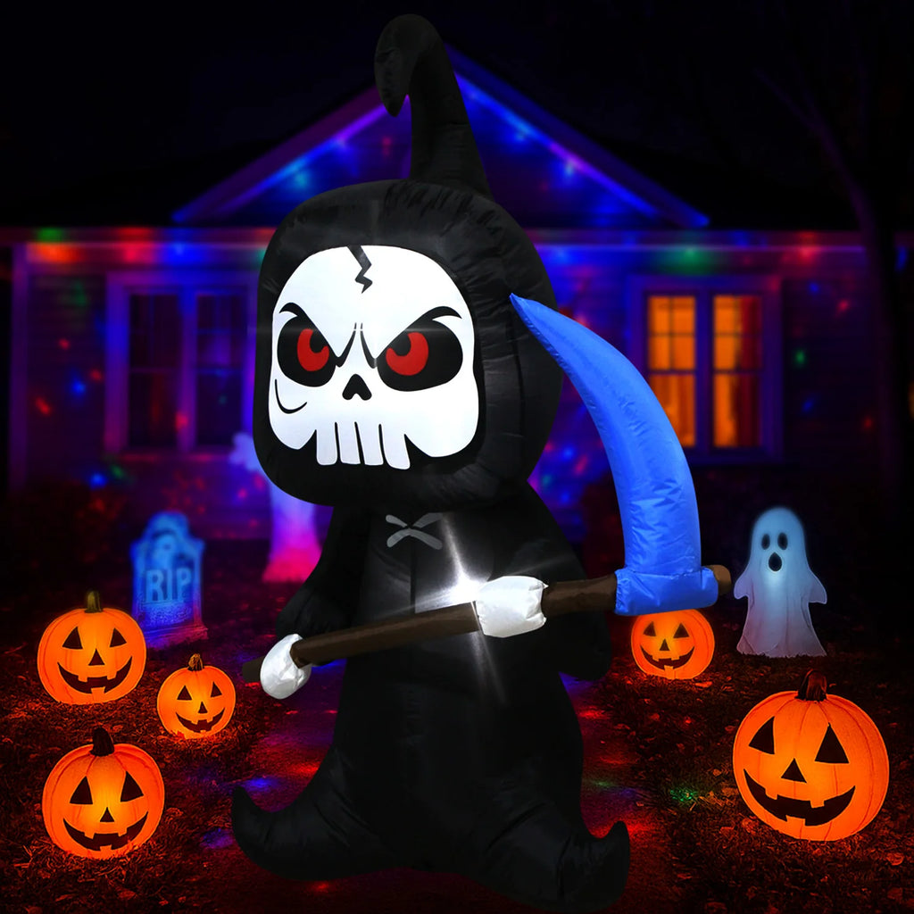 Fantôme Gonflable d'Halloween avec Chapeau de Sorcier