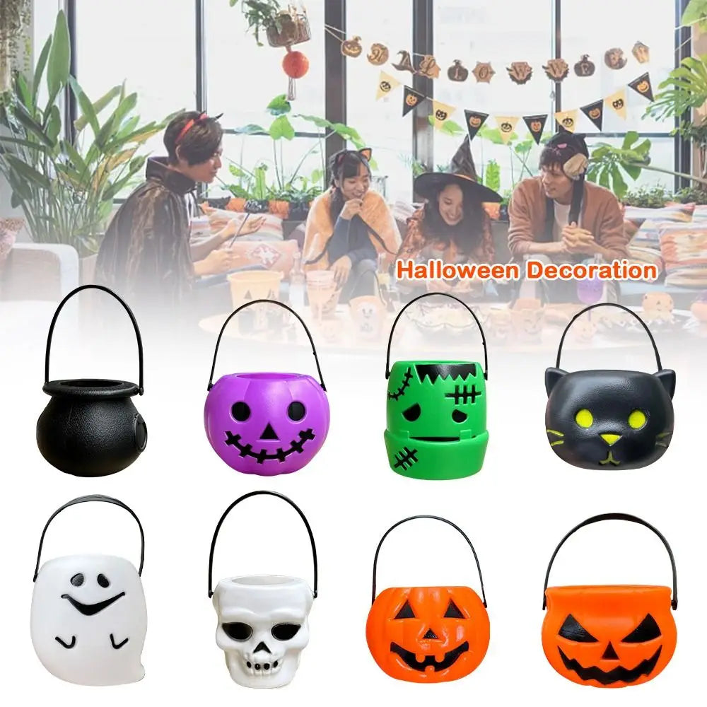 Seaux à Bonbons Halloween en Plastique Assortis