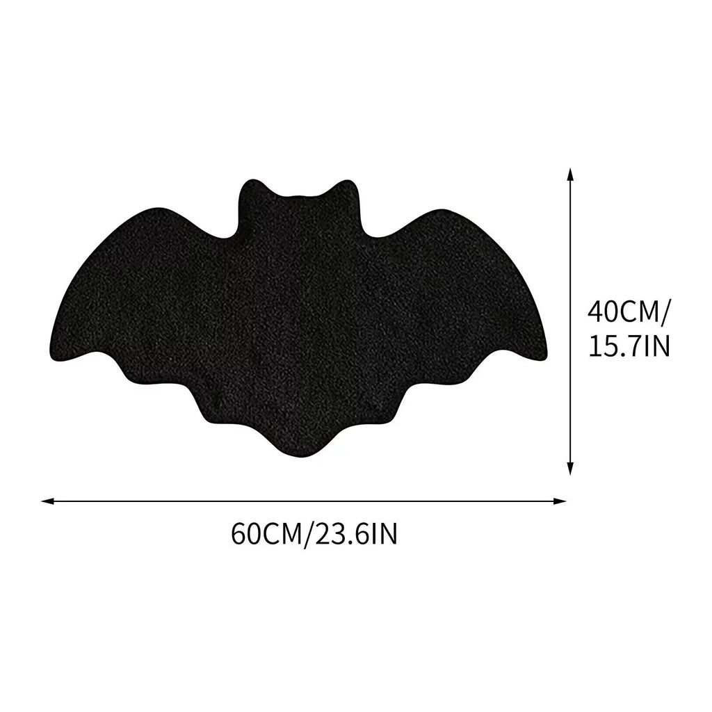 Tapis de Sol Noir en Forme de Chauve-Souris
