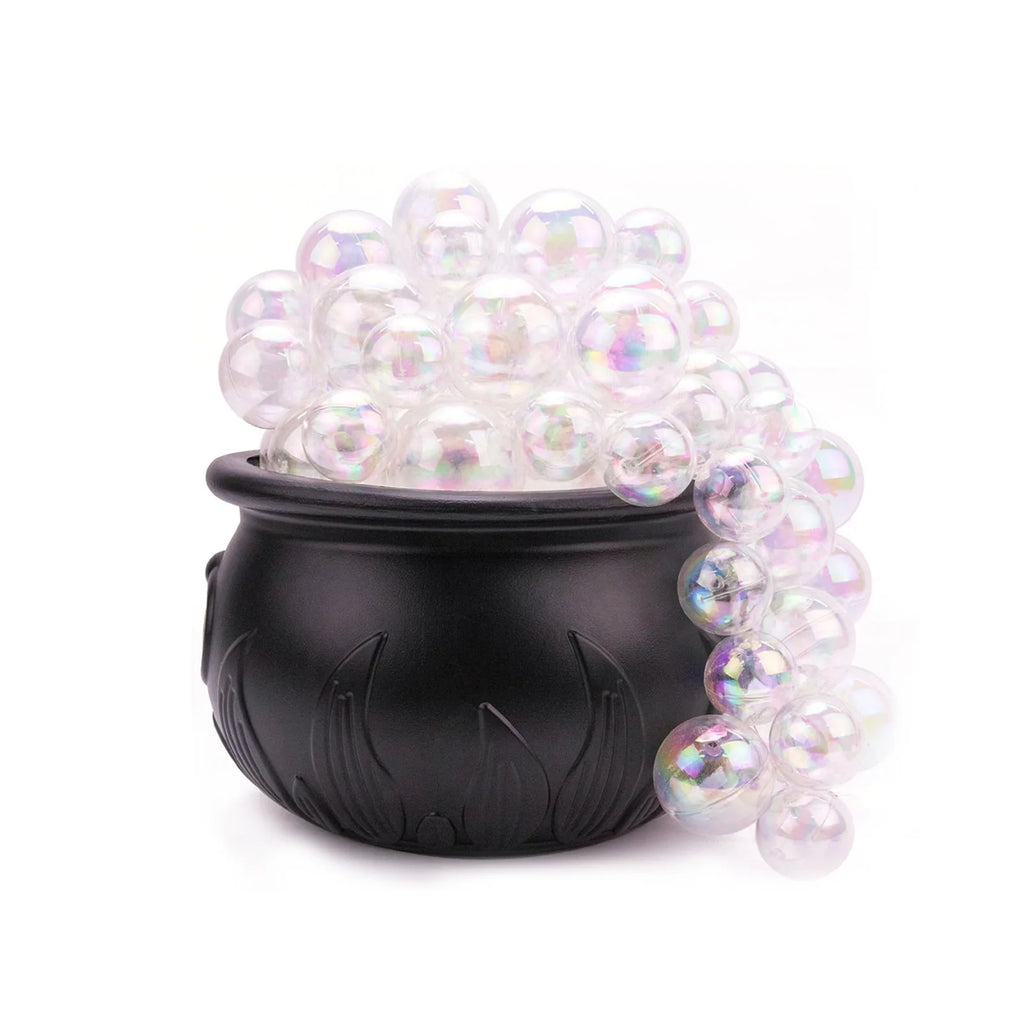 Chaudron d'Halloween à Bulles Lumineuses Violettes