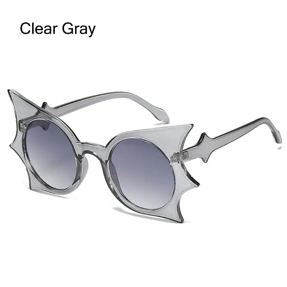 Lunettes de Soleil à Ailes de Chauve-Souris Noires Gothiques