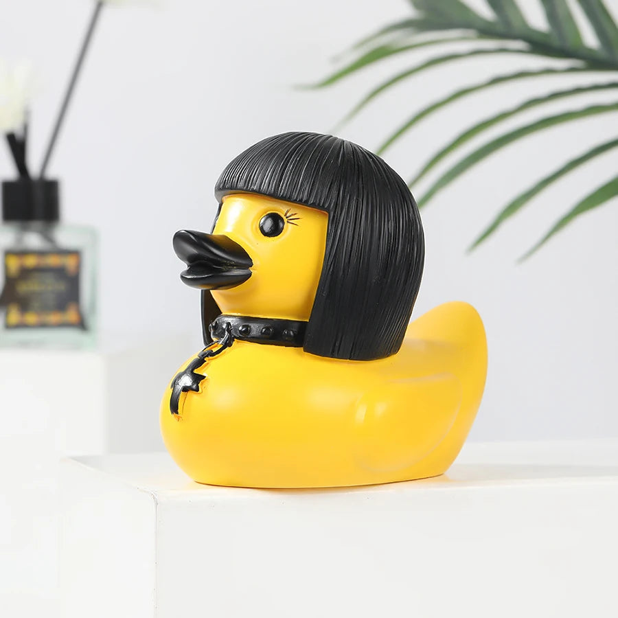 Canard de Bain Gothique Punk en Caoutchouc Noir