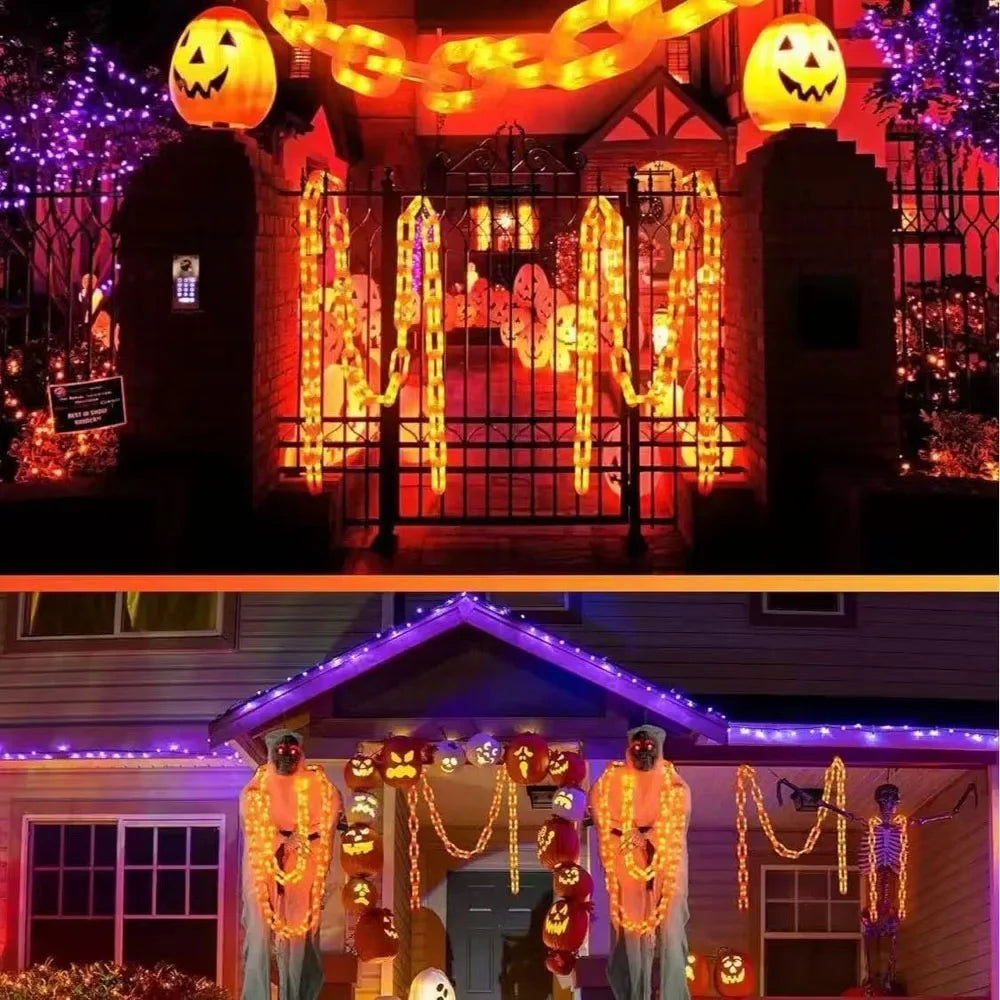 Chaîne Lumineuse Orange d'Halloween